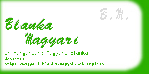 blanka magyari business card